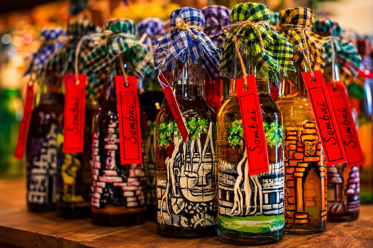 Sombai infused rice liqueur in Siem Reap